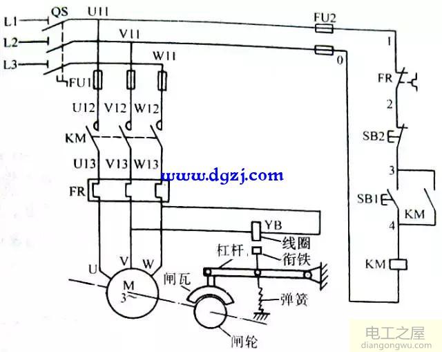三相异步电动机的控制电路图