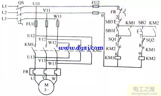 三相异步电动机的控制电路图