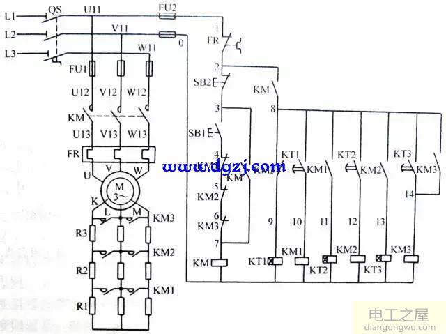 三相异步电动机的控制电路图