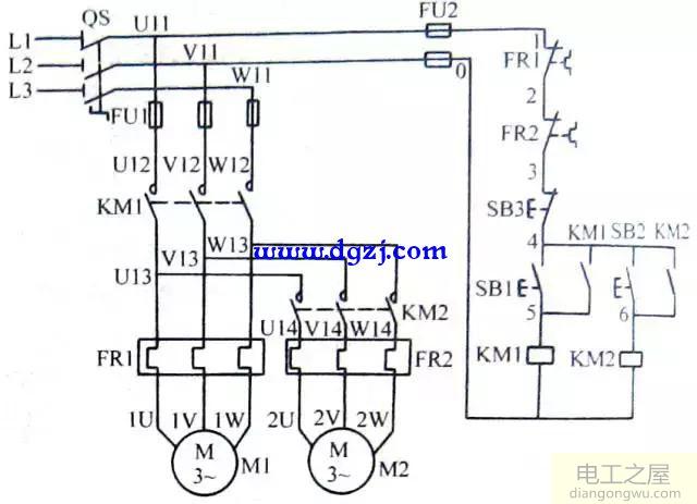 三相异步电动机的控制电路图