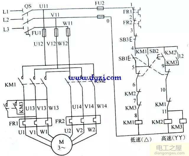 三相异步电动机的控制电路图