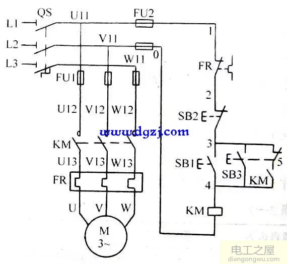 三相异步电动机的控制电路图
