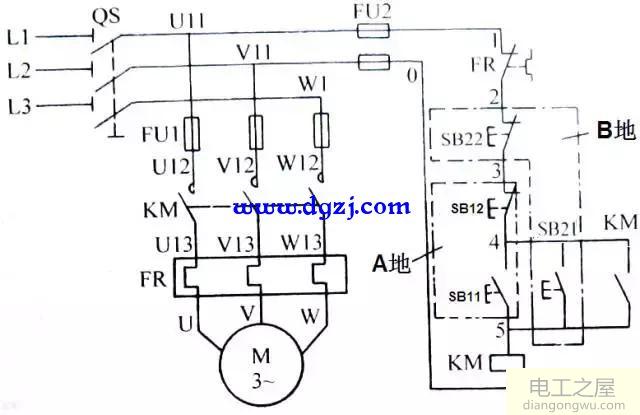 三相异步电动机的控制电路图