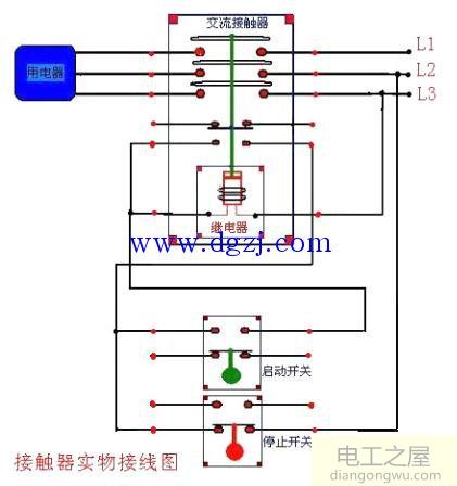 接触器接线方法说明_继电器接线图