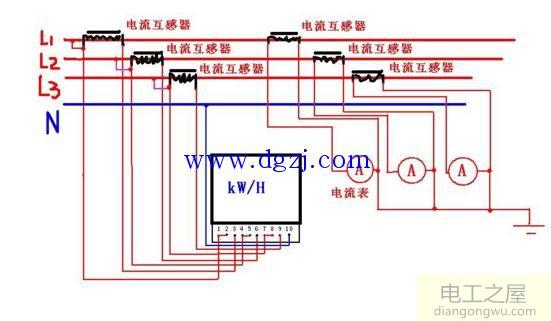 用互感器电表接线图_三相带互感器电表接法