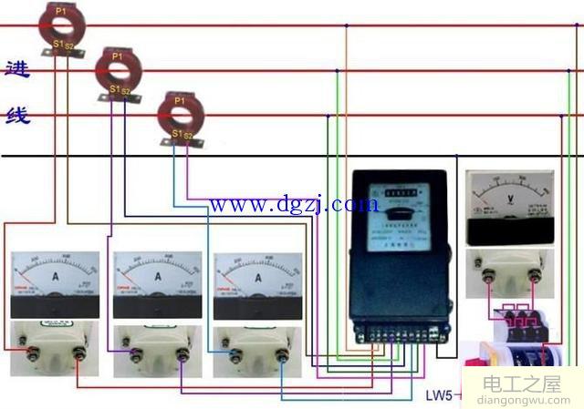 用互感器电表接线图_三相带互感器电表接法