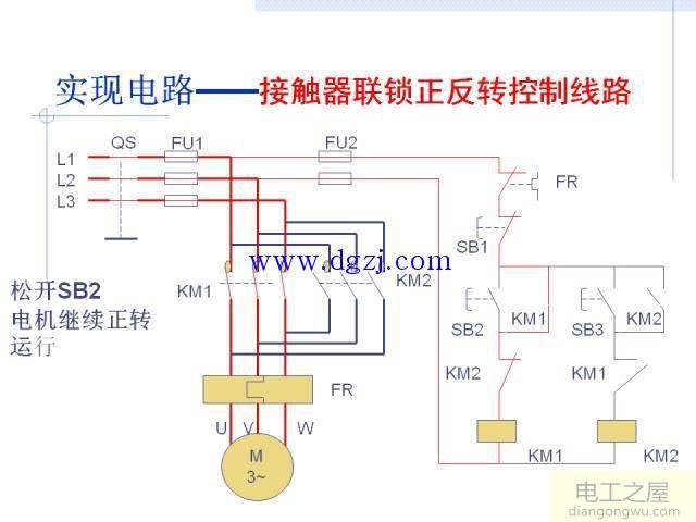 接触器联锁正反转控制接线图