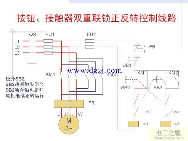 接触器联锁正反转控制接线图