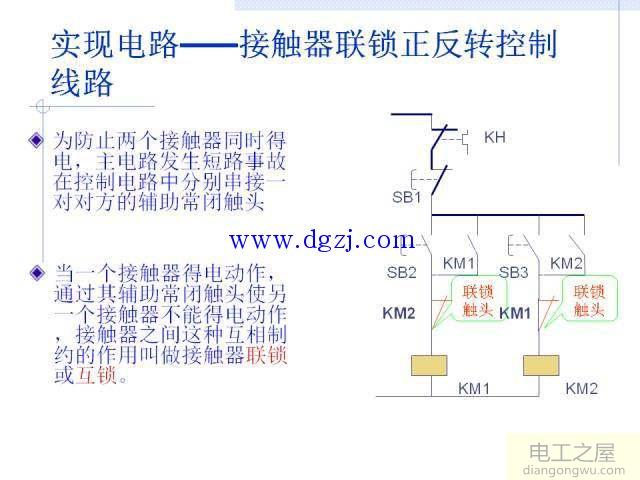 接触器联锁正反转控制接线图