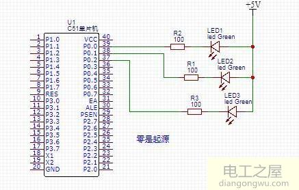 单片机实现任意一个流水灯亮灭的程序编程