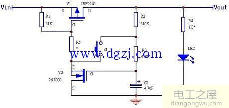 超级简单键开关<a href=http://www.diangongwu.com/zhishi/dianlutu/ target=_blank class=infotextkey>电路图</a>_简易单键开关电路