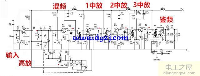 调幅收音机框图电路图分析