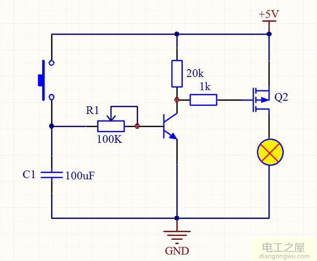 如何使用<a href=http://www.diangongwu.com/zhishi/dianrong/ target=_blank class=infotextkey>电容</a>延时断电?简易的延时断电电路