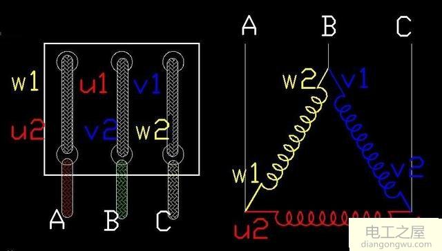 6线异步电机怎么接线图?三相异步电机接线图
