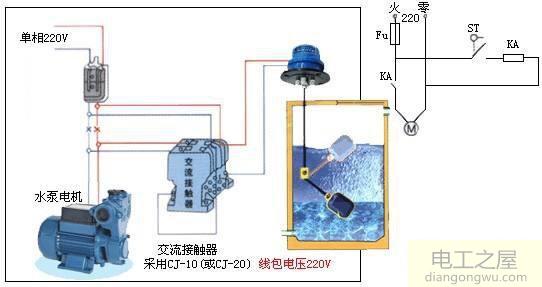 380v水泵连接浮球接触器容易烧坏怎么办