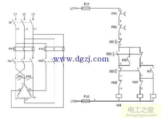 高低速电机实物接线图_双速电机高低速接线图