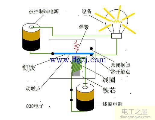 继电器工作原理图_常用继电器接线图