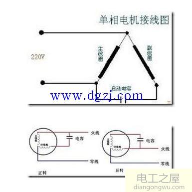 220v带电容电机接线图_220v电容电机接线图解