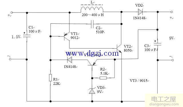 最简单的直流升压电路图讲解