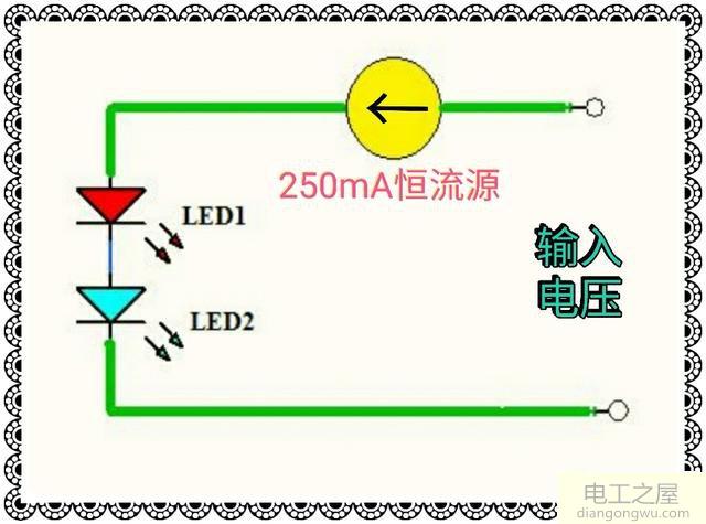 不同额定电压的大功率LED能否串联在一个恒流电路中