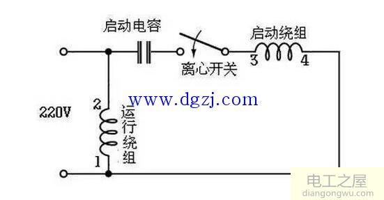 单相电机启动电容接线图