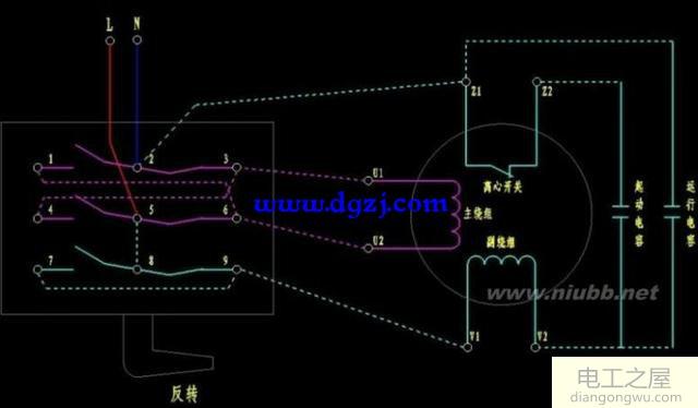 倒顺开关与接触器正反转控制接线图