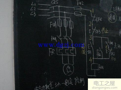 电动机点动连续运转控制电路图