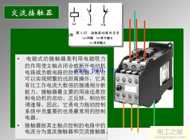 交流接触器工作原理和文字代号