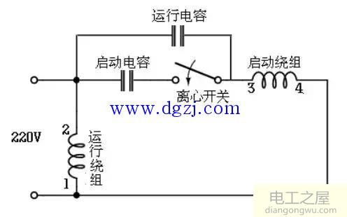 单相电机正反转接线图及启动方式