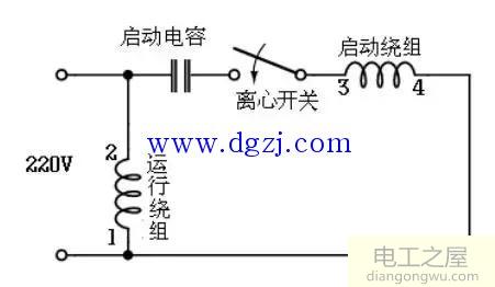 单相电机正反转接线图及启动方式