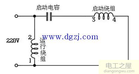 单相电机正反转接线图及启动方式