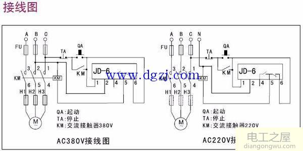 电动机保护器怎么接线,jd6综合保护器接线图