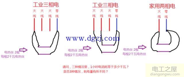 两相电和三相电的区别及接线方法图解