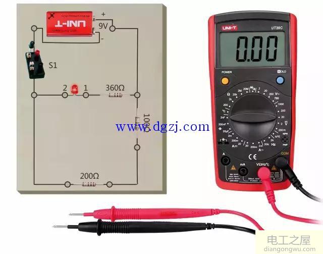 数字万用表如何测电压、电流、电阻、电容、频率、温度、二极管和