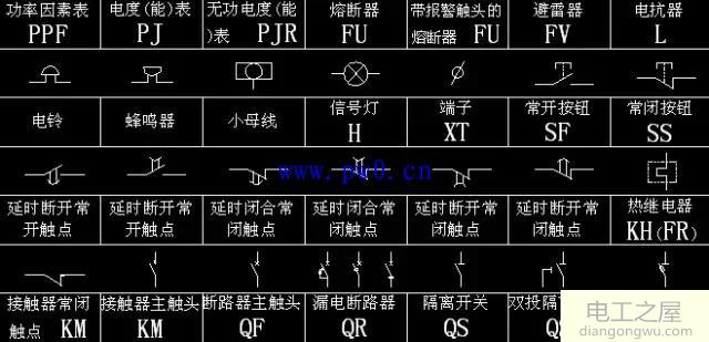 电器元件表示符号图解