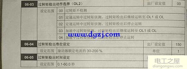 道夫变频器报警代码ol2维修方法