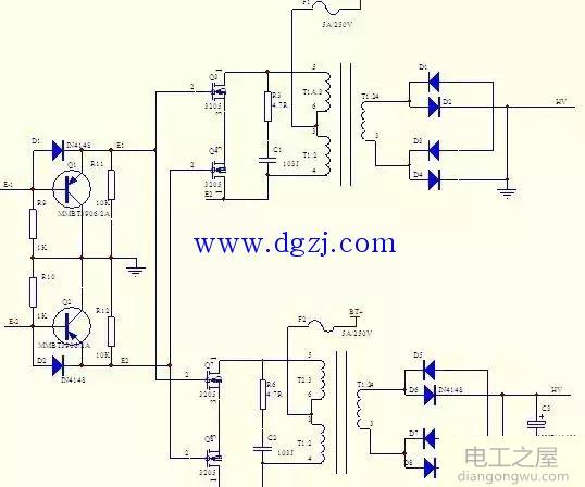高频升压逆变电路及整流电路图分析