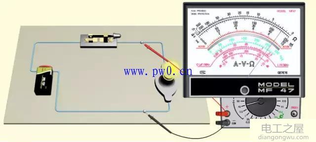 指针式万用表测量直流电压图解