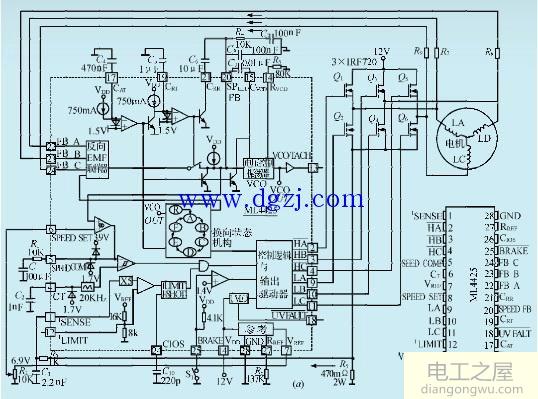 三相无刷直流电机控制器电路图