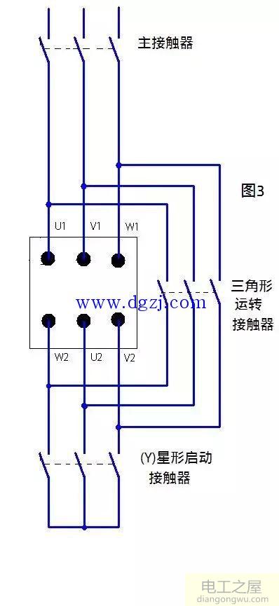 星形三角形启动电路图及原理