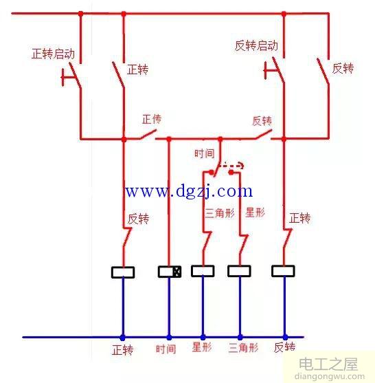 星形三角形启动电路图及原理