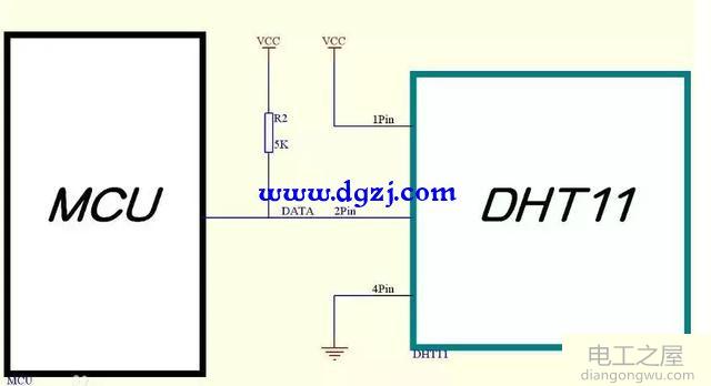 dht11与单片机电路连接分析