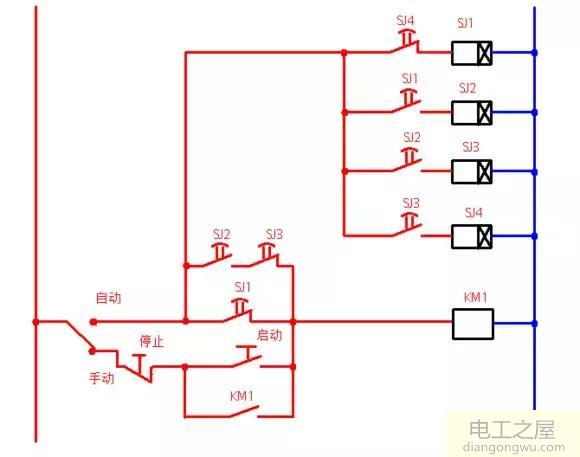 接触器自锁和互锁控制电路图