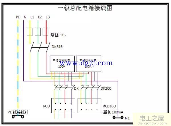 一级配电箱接线图_二级配电箱接线图