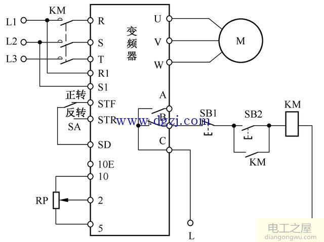 变频器控制电动机正反转参数设置