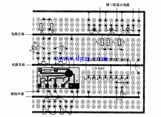 声控音乐圣诞树电路原理图及制作仿真