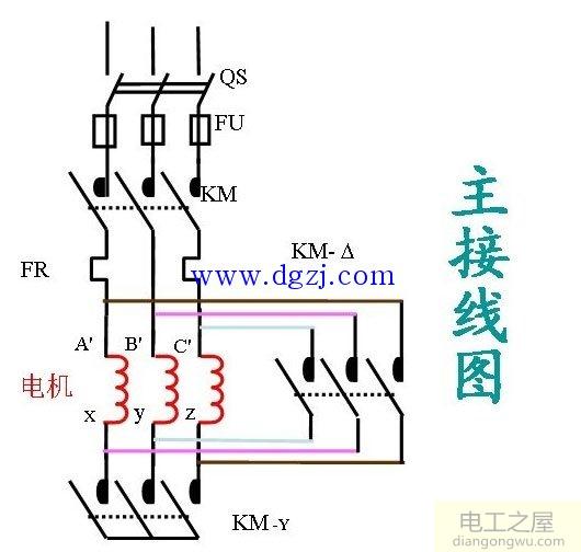 星三角启动控制电路图讲解