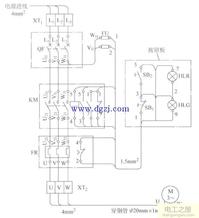 三相异步电动机控制电路接线图识图方法