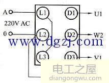 单相电机正反转接线图倒顺开关
