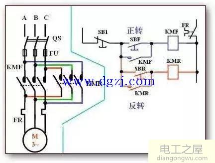 电机正反转控制电气原理图